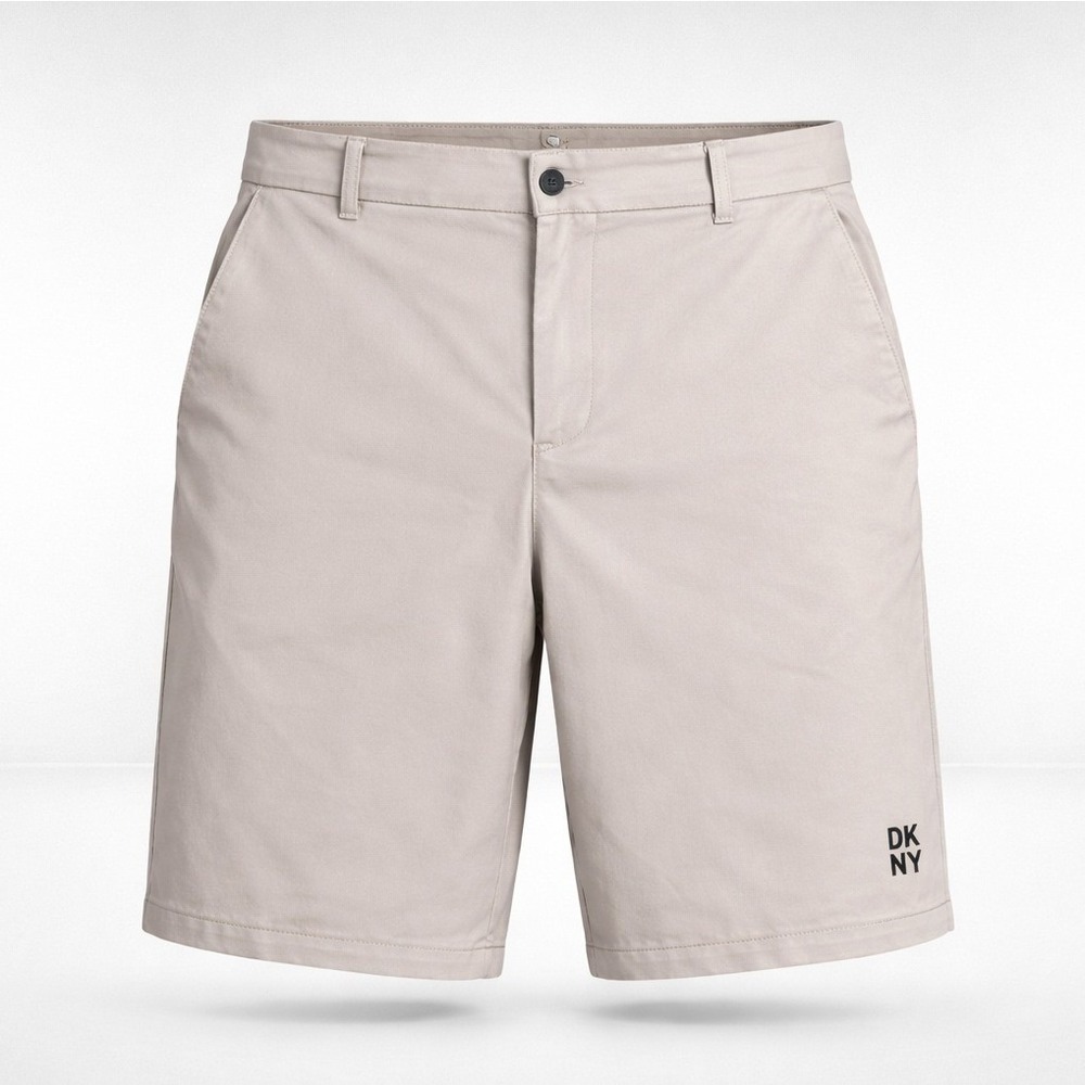 DKNY Mens Khaki Golf Shorts Size 36 Performance Casual‎ Chino 10in